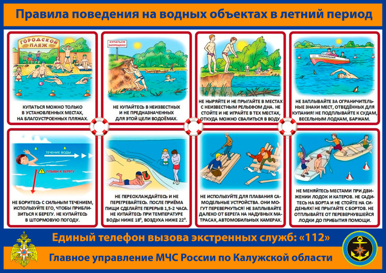 Безопасность на водных объектах в летний период.